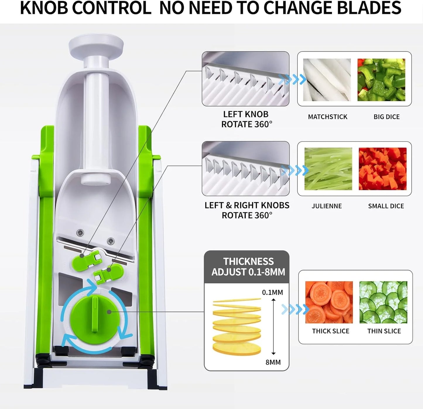 Safe Mandoline Slicer - Multi Vegetable Chopper