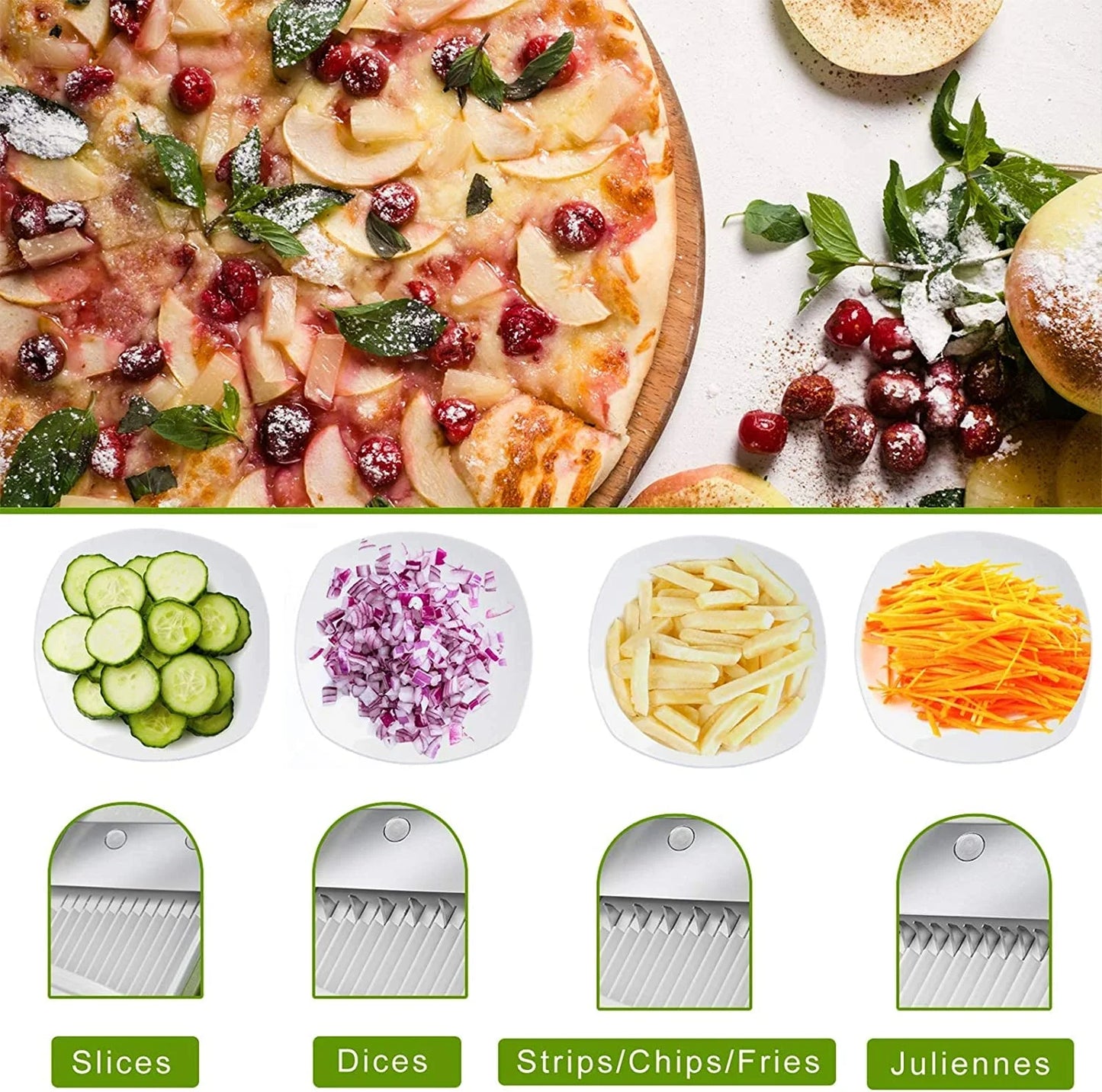 Safe Mandoline Slicer - Multi Vegetable Chopper