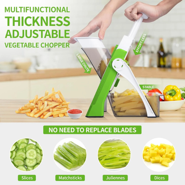 Safe Mandoline Slicer - Multi Vegetable Chopper